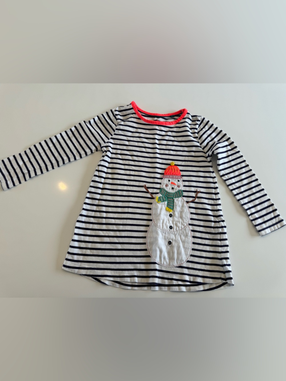 Boden size 6-7 girls snowman tunic